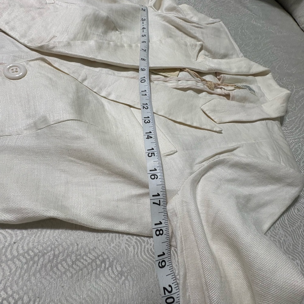 Esley Cream Linen Blazer Size M - Picture 5 of 14